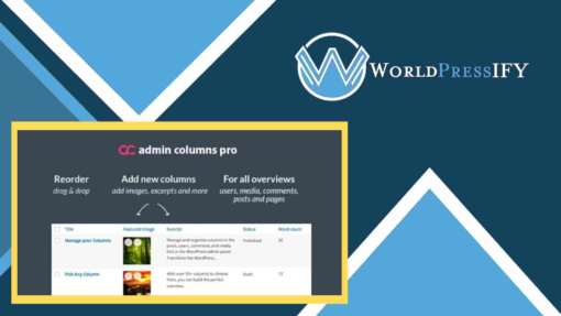 Admin Columns Pro WordPress Plugin - WorldPress IFY