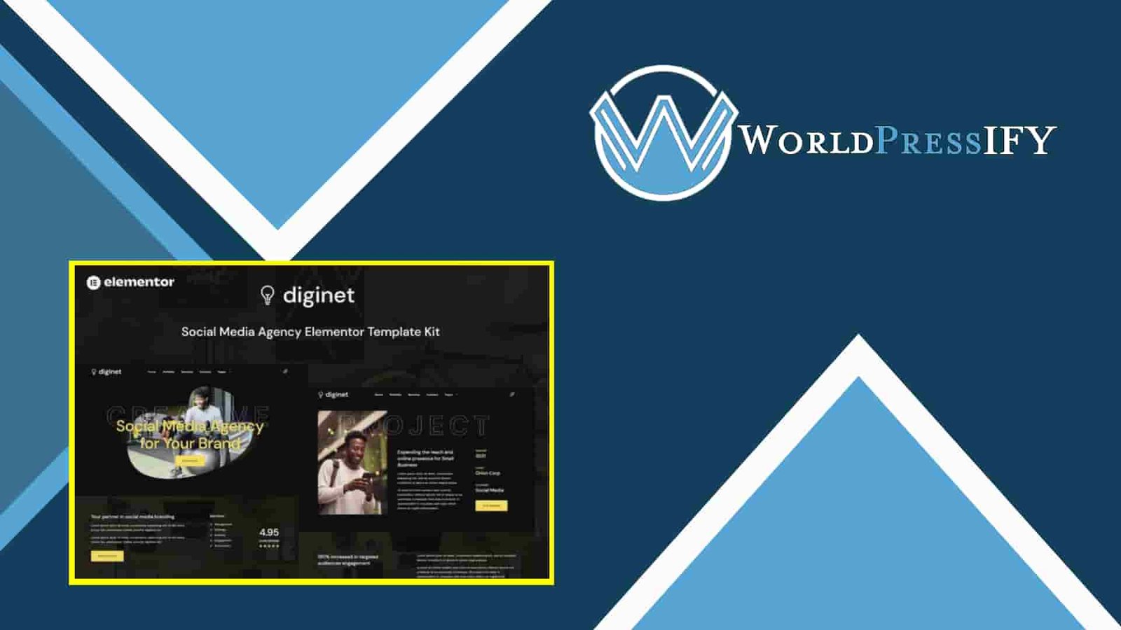 Diginet - Social Media Marketing Agency Elementor Template Kit - WorldPress IFY