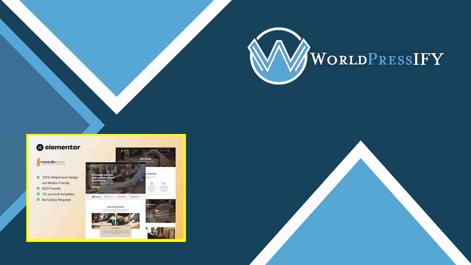 Woodsman - Carpenter & Craftsman Elementor Template Kit - WorldPress IFY