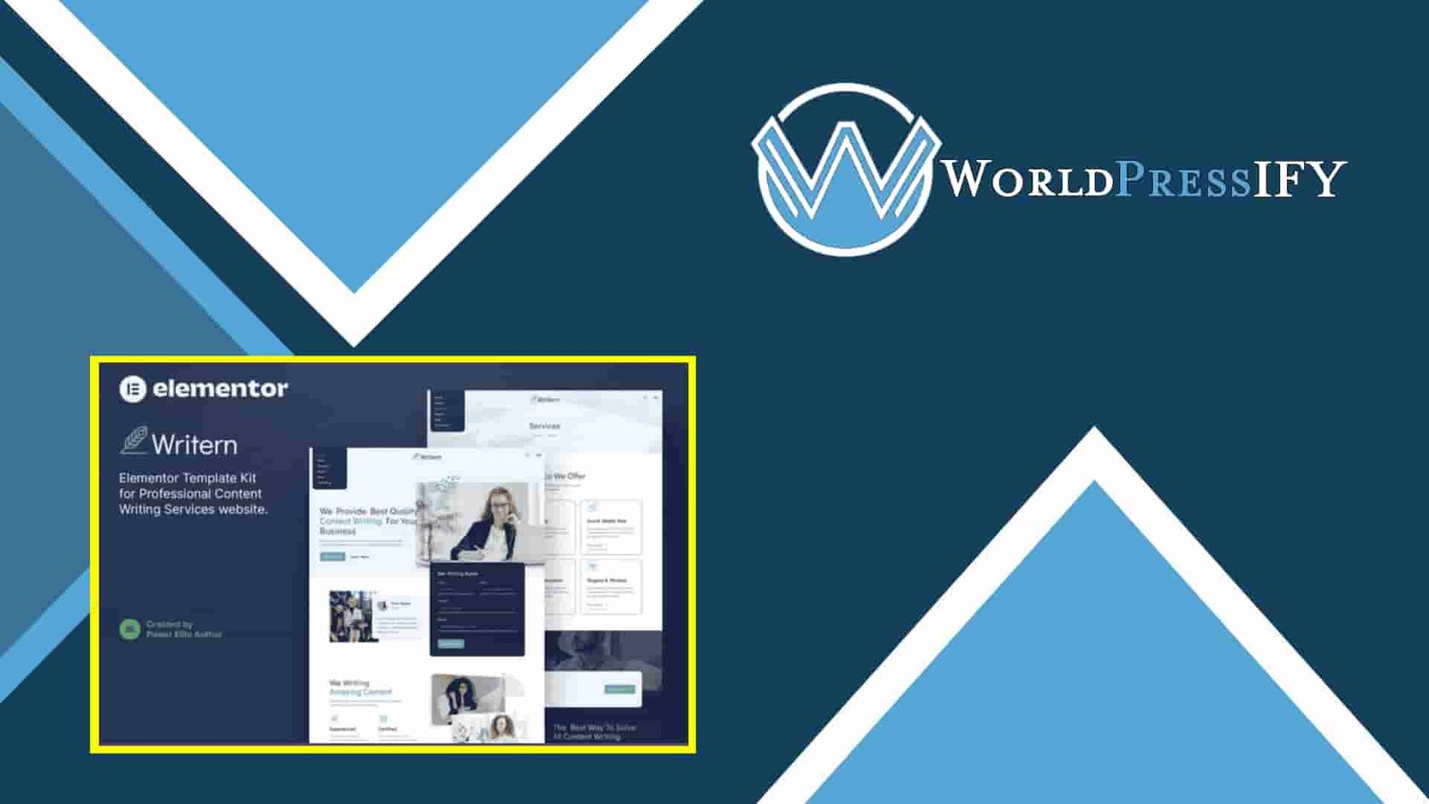 Writern – Content Writing Services Elementor Template Kit - WorldPress IFY